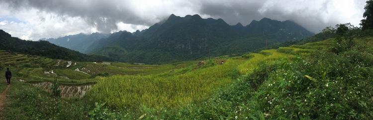 Mai Chau Valley panorama view