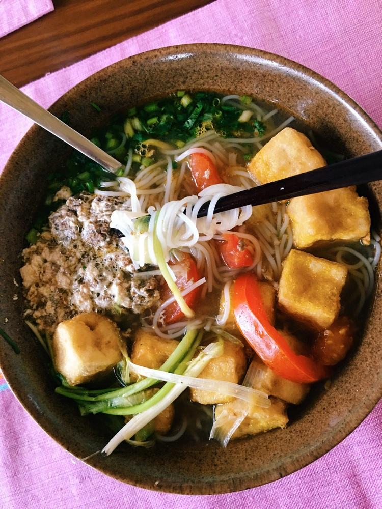 Fresh dinner at Mai Chau Villas