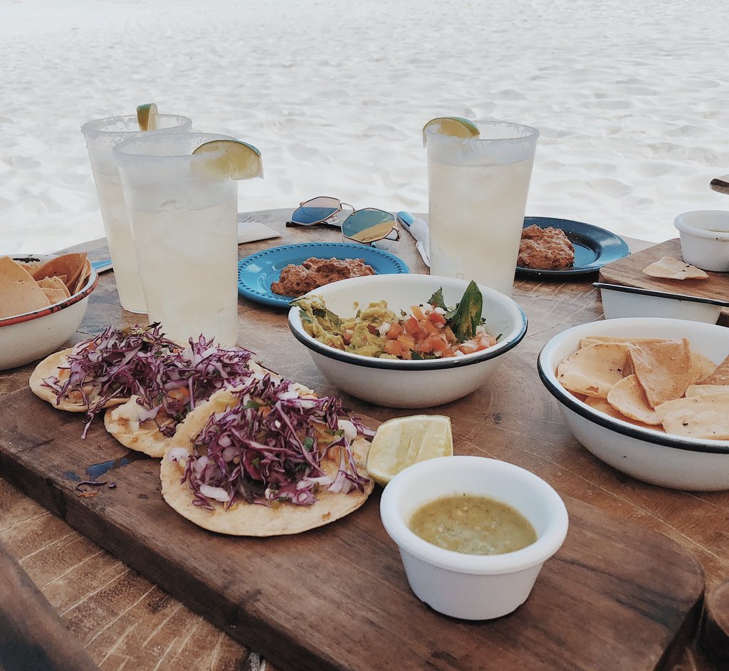 Food on Tulum Beach