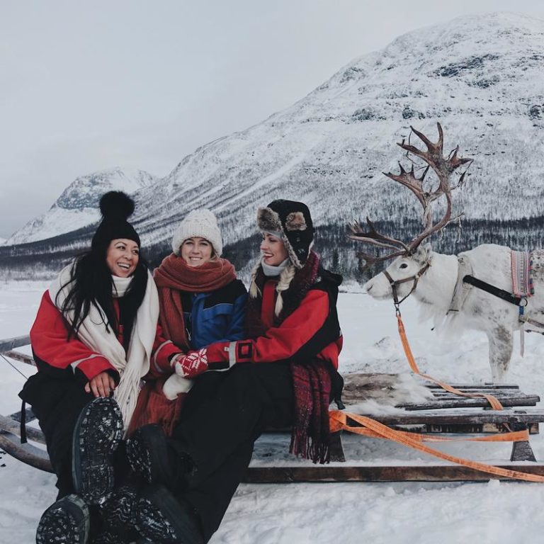 Reindeer sledding in Norway