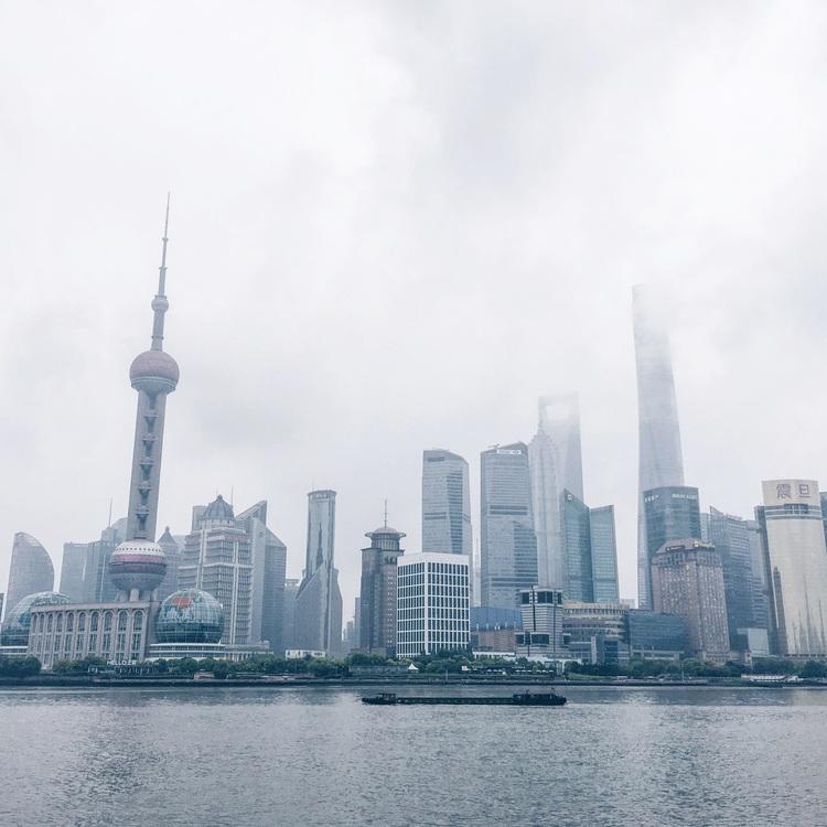 Famous view on Shanghai's Pudong District from the Bund